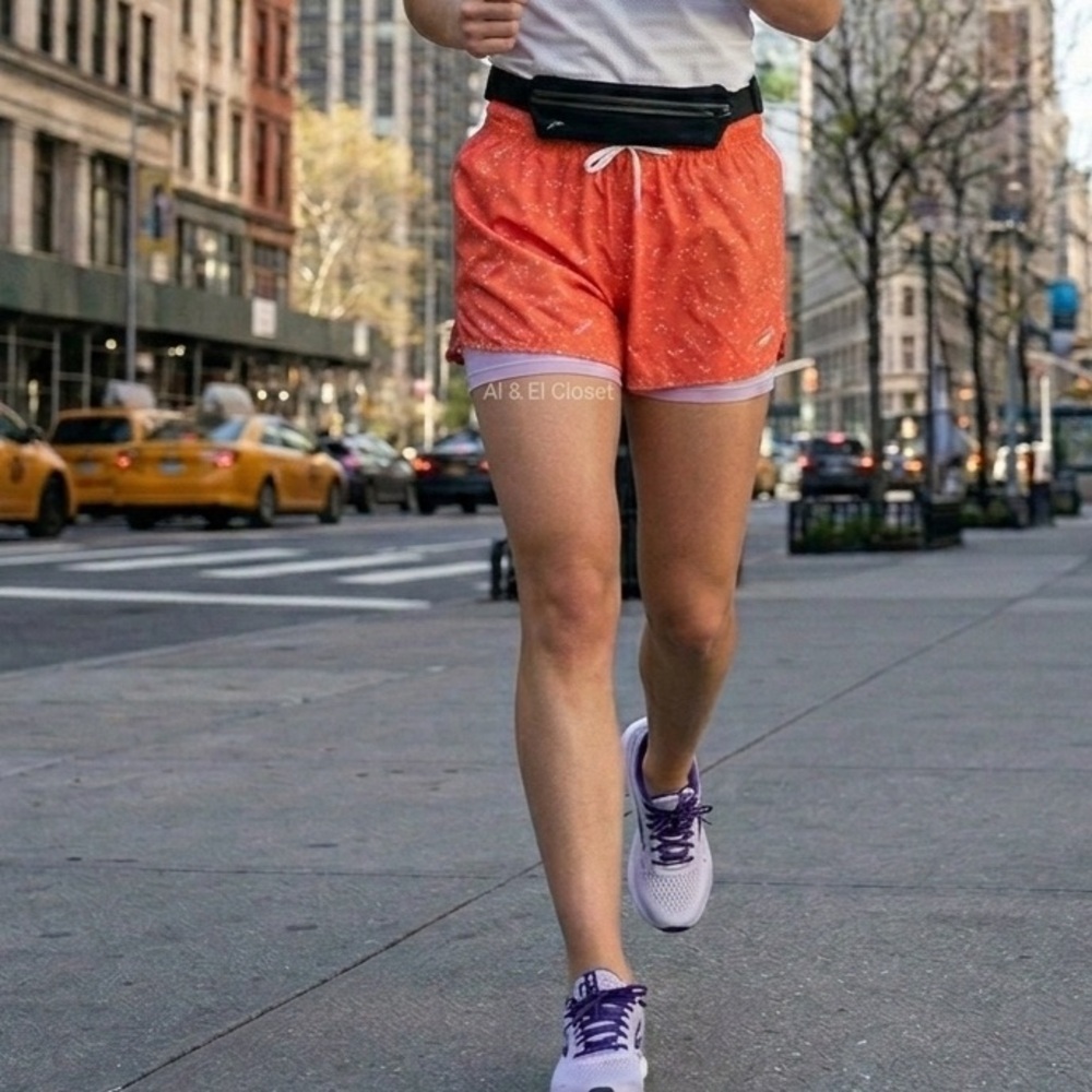 Brooks Moment 5" 2-in-1 Running Women’s Shorts Speckle Print Empower Her XXL NWT